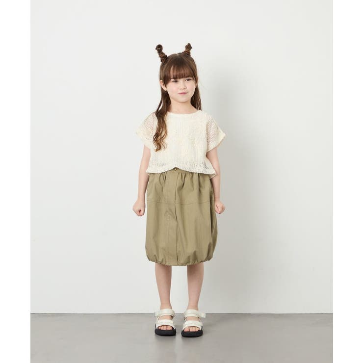 [120-160]【冷感/洗える】レースTシャツタンク付き | a.v.v【KIDS】 | 詳細画像5 