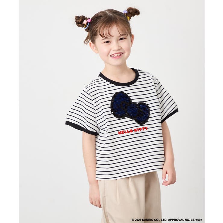 [120-160]【サンリオ/ママとお揃いコーデが叶う】ハローキティTシャツ | a.v.v【KIDS】 | 詳細画像19 