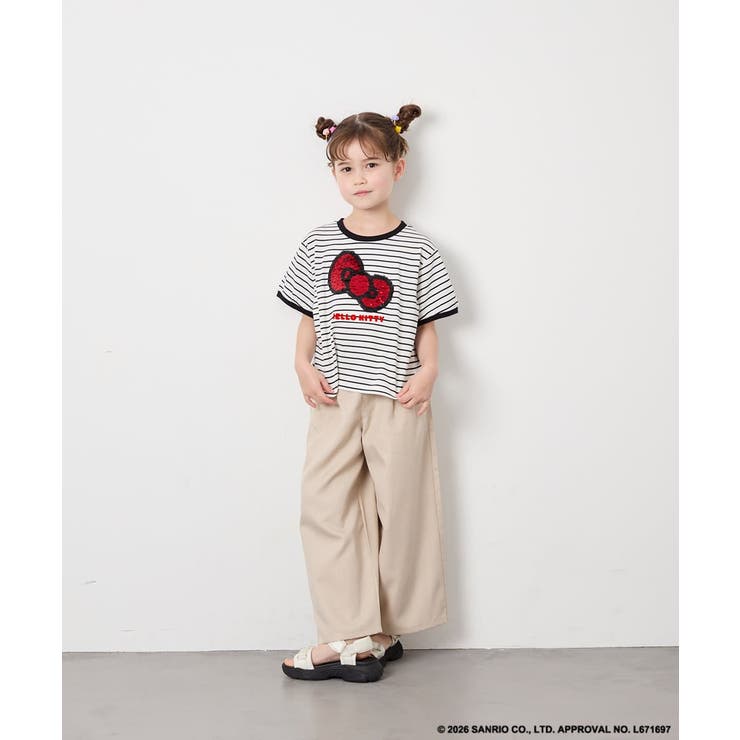 [120-160]【サンリオ/ママとお揃いコーデが叶う】ハローキティTシャツ | a.v.v【KIDS】 | 詳細画像20 