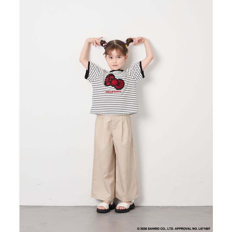 [120-160]【サンリオ/ママとお揃いコーデが叶う】ハローキティTシャツ | a.v.v【KIDS】 | 詳細画像21 