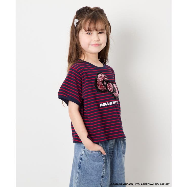 [120-160]【サンリオ/ママとお揃いコーデが叶う】ハローキティTシャツ | a.v.v【KIDS】 | 詳細画像3 