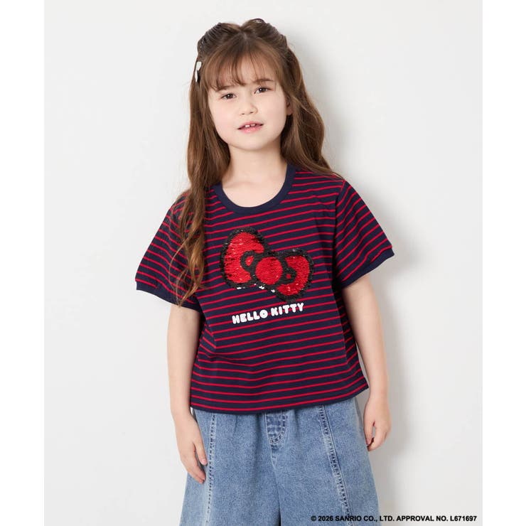 [120-160]【サンリオ/ママとお揃いコーデが叶う】ハローキティTシャツ | a.v.v【KIDS】 | 詳細画像4 