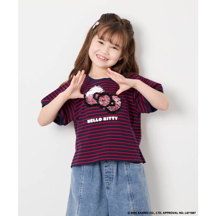 [120-160]【サンリオ/ママとお揃いコーデが叶う】ハローキティTシャツ | a.v.v【KIDS】 | 詳細画像5 