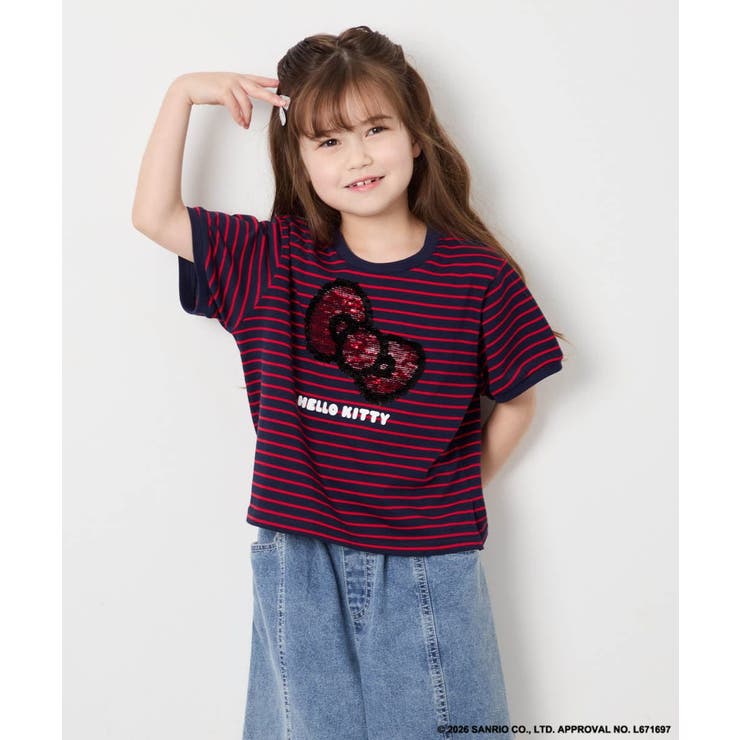 [120-160]【サンリオ/ママとお揃いコーデが叶う】ハローキティTシャツ | a.v.v【KIDS】 | 詳細画像6 