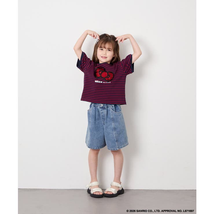 [120-160]【サンリオ/ママとお揃いコーデが叶う】ハローキティTシャツ | a.v.v【KIDS】 | 詳細画像7 