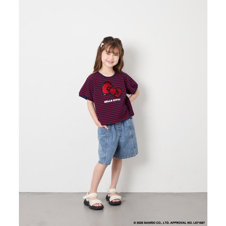 [120-160]【サンリオ/ママとお揃いコーデが叶う】ハローキティTシャツ | a.v.v【KIDS】 | 詳細画像9 