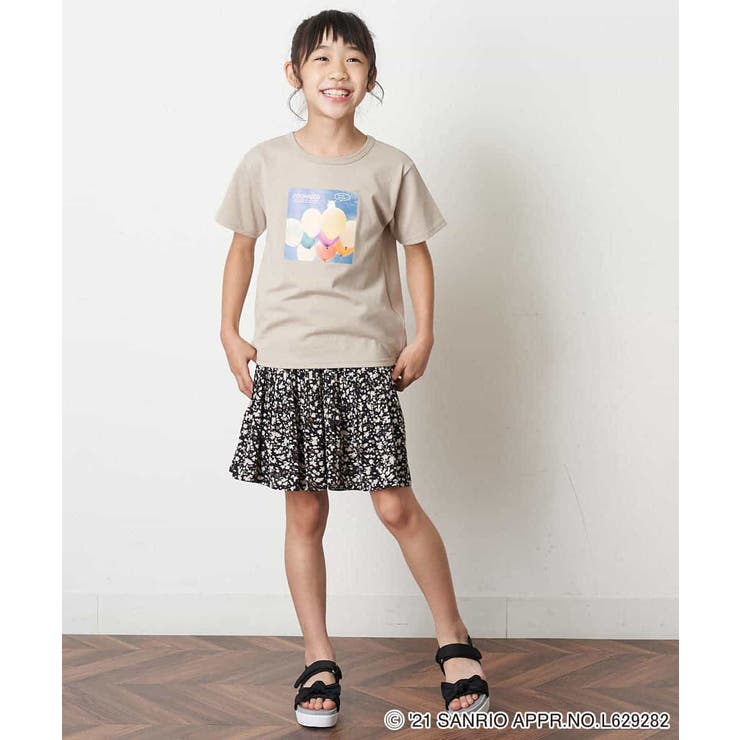 100-130]【数量限定】サンリオコラボTシャツ[WEB限定サイズ][品番