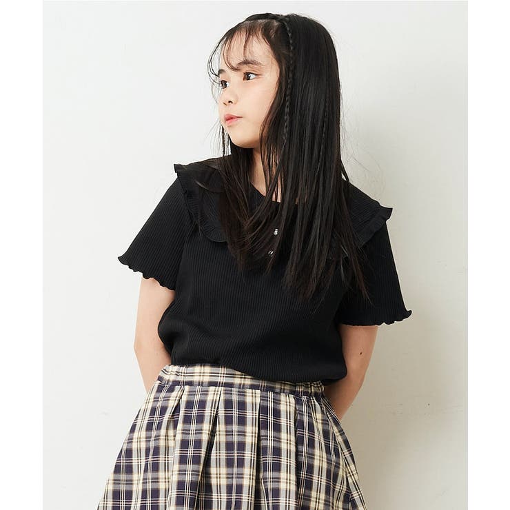 [140-150]襟付きメローフリルカットソー | a.v.v【KIDS】 | 詳細画像13 