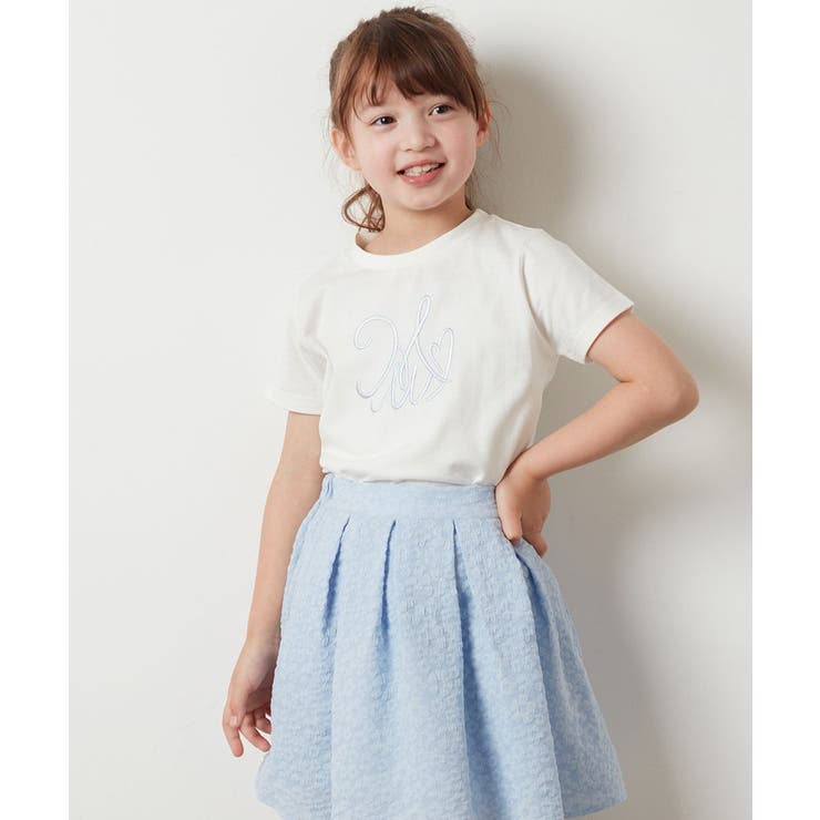 [100-130]ビッグロゴ刺繍Tシャツ | a.v.v【KIDS】 | 詳細画像15 