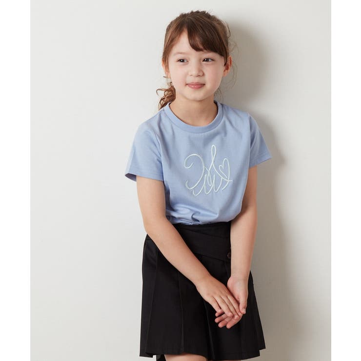 [100-130]ビッグロゴ刺繍Tシャツ | a.v.v【KIDS】 | 詳細画像8 