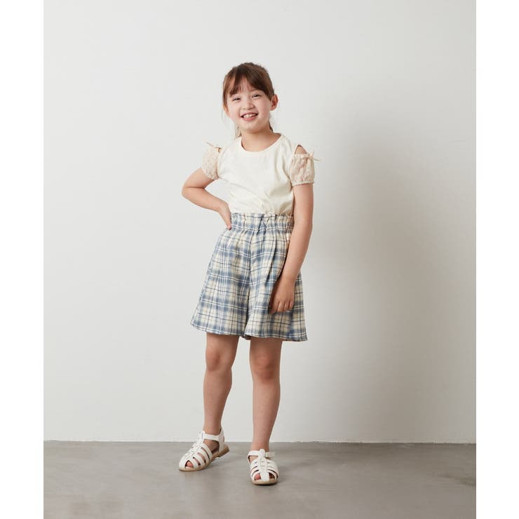 [140-150]袖シアーオフショルＴシャツ | a.v.v【KIDS】 | 詳細画像8 