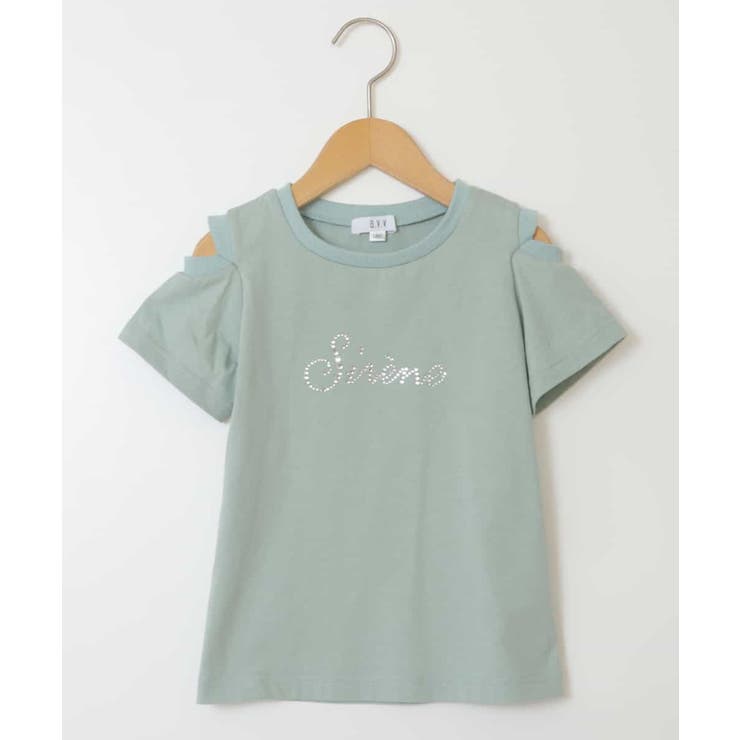 [140-150]ラインストーンロゴオフショルＴシャツ | a.v.v【KIDS】 | 詳細画像21 