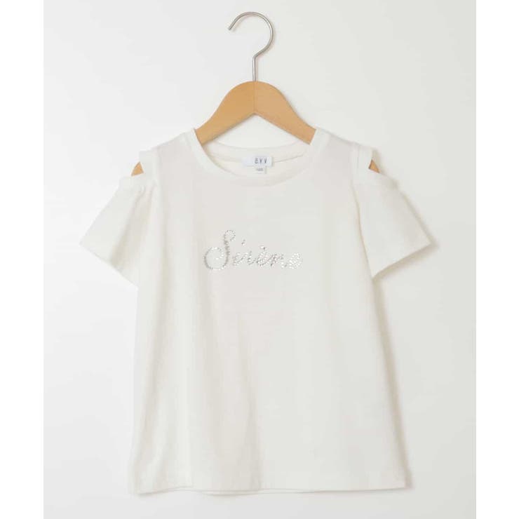 [140-150]ラインストーンロゴオフショルＴシャツ | a.v.v【KIDS】 | 詳細画像27 
