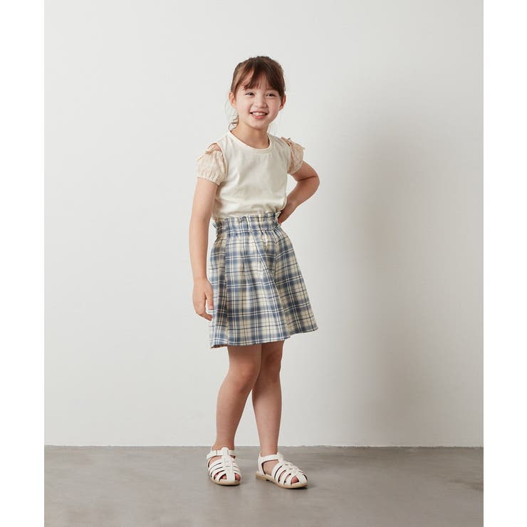 [160]袖シアーオフショルＴシャツ | a.v.v【KIDS】 | 詳細画像10 