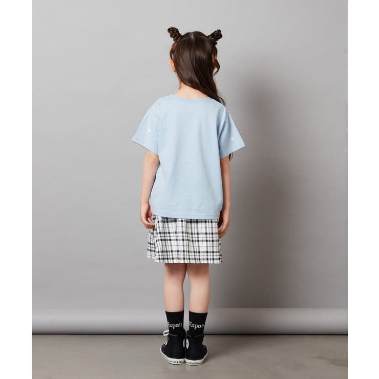 ハート刺繍＆ロゴプリントゆるTシャツ | a.v.v【KIDS】 | 詳細画像11 