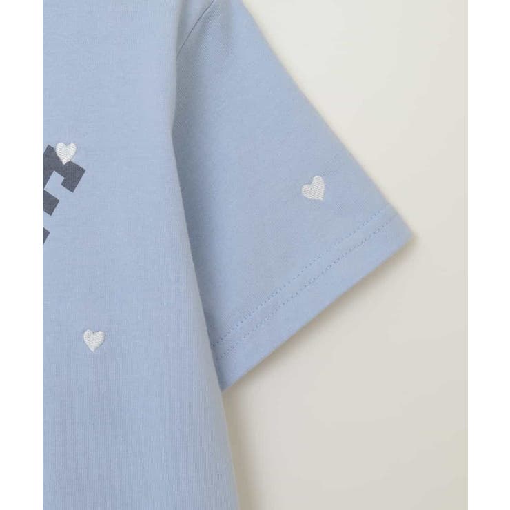 ハート刺繍＆ロゴプリントゆるTシャツ | a.v.v【KIDS】 | 詳細画像37 