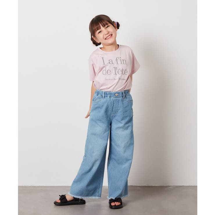 [100-130]【接触冷感】ロゴ刺繍ゆるTシャツ | a.v.v【KIDS】 | 詳細画像15 