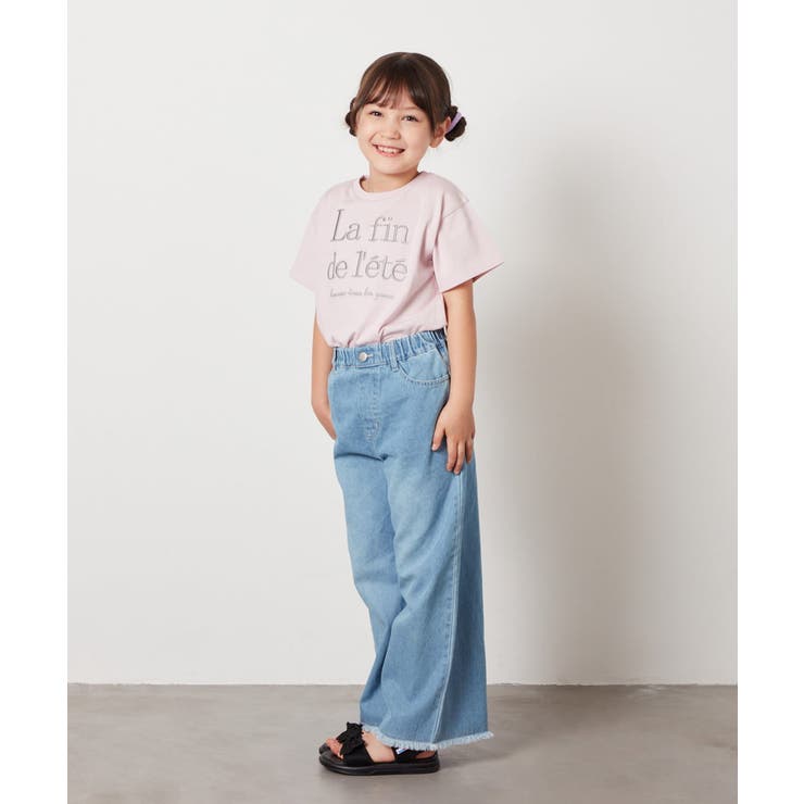 [100-130]【接触冷感】ロゴ刺繍ゆるTシャツ | a.v.v【KIDS】 | 詳細画像19 