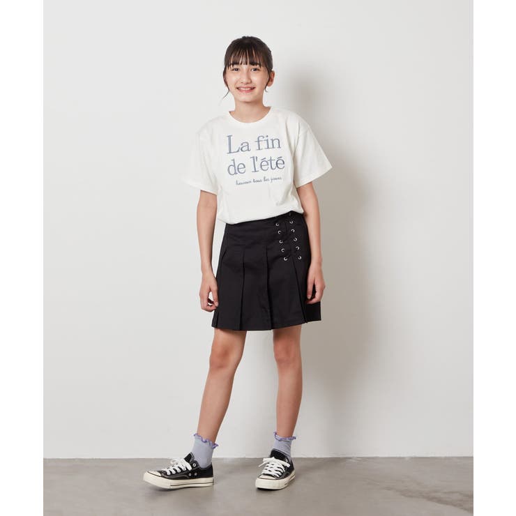 [100-130]【接触冷感】ロゴ刺繍ゆるTシャツ | a.v.v【KIDS】 | 詳細画像25 