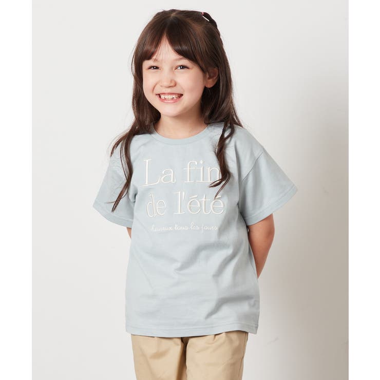 [100-130]【接触冷感】ロゴ刺繍ゆるTシャツ | a.v.v【KIDS】 | 詳細画像4 