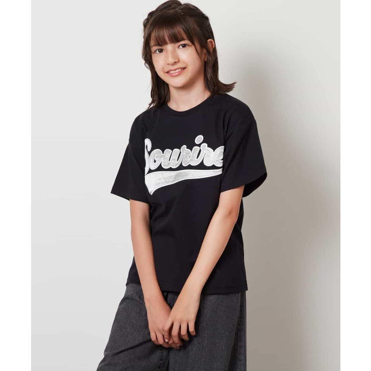 ブラック | アソートアートゆるＴシャツ | a.v.v【KIDS】