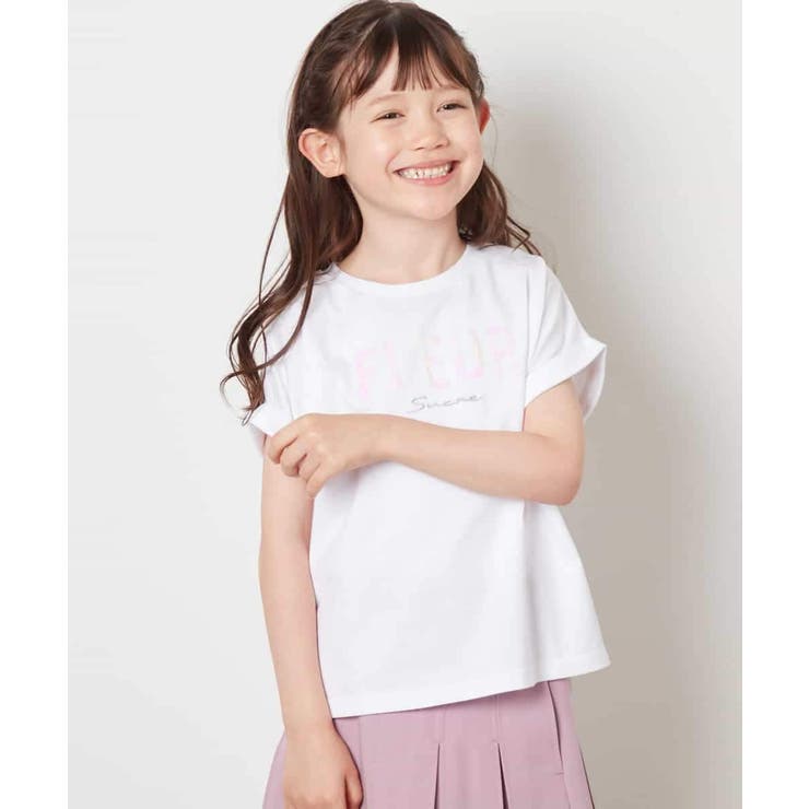 [100-130]オーロラスパンコールロゴTシャツ | a.v.v【KIDS】 | 詳細画像13 