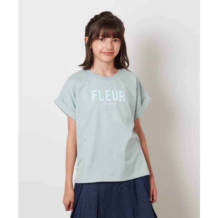 [100-130]オーロラスパンコールロゴTシャツ | a.v.v【KIDS】 | 詳細画像3 