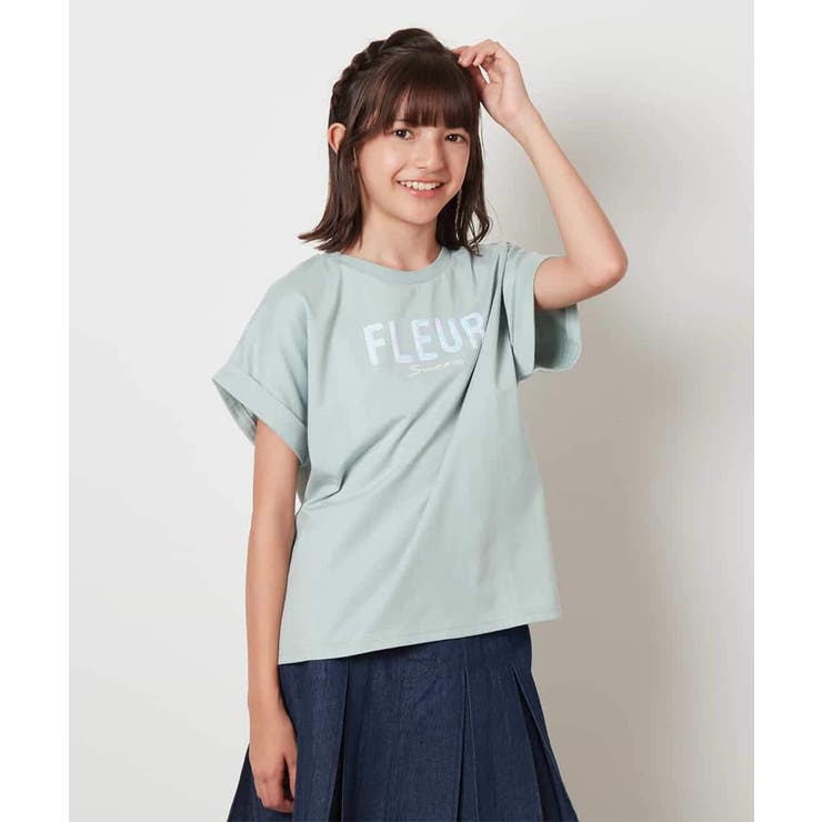 [100-130]オーロラスパンコールロゴTシャツ | a.v.v【KIDS】 | 詳細画像4 