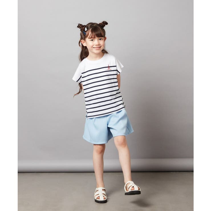 【接触冷感/綿100％】[110-130]ボーダーTシャツ | a.v.v【KIDS】 | 詳細画像11 