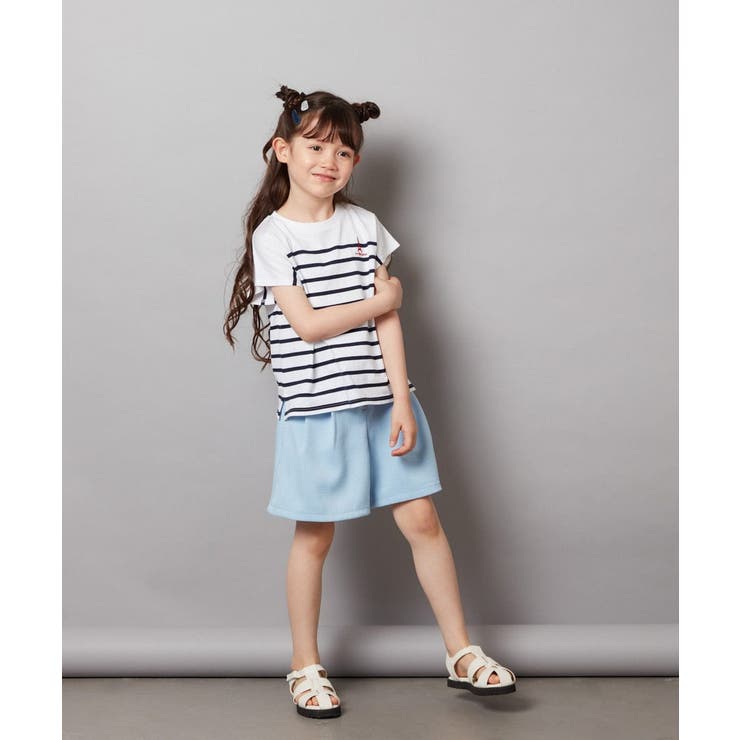 【接触冷感/綿100％】[110-130]ボーダーTシャツ | a.v.v【KIDS】 | 詳細画像12 