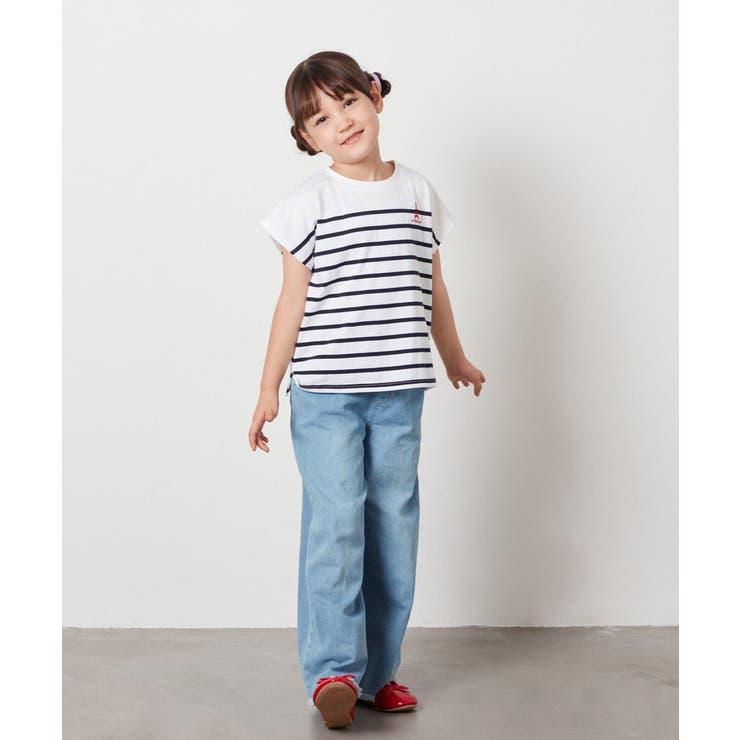 【接触冷感/綿100％】[110-130]ボーダーTシャツ | a.v.v【KIDS】 | 詳細画像6 