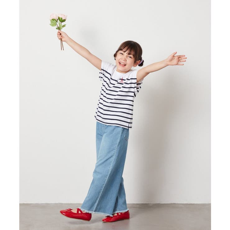 【接触冷感/綿100％】[110-130]ボーダーTシャツ | a.v.v【KIDS】 | 詳細画像8 