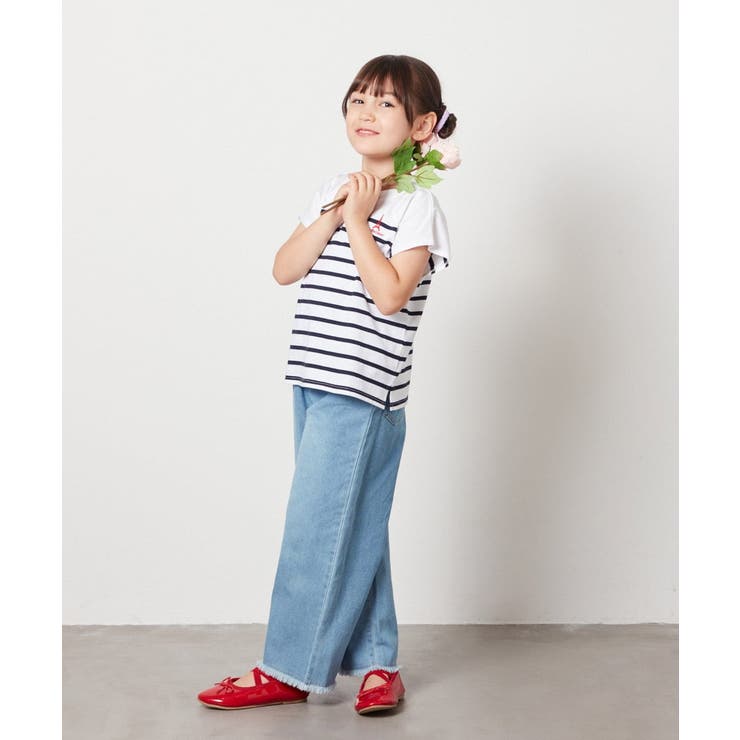 【接触冷感/綿100％】[110-130]ボーダーTシャツ | a.v.v【KIDS】 | 詳細画像9 