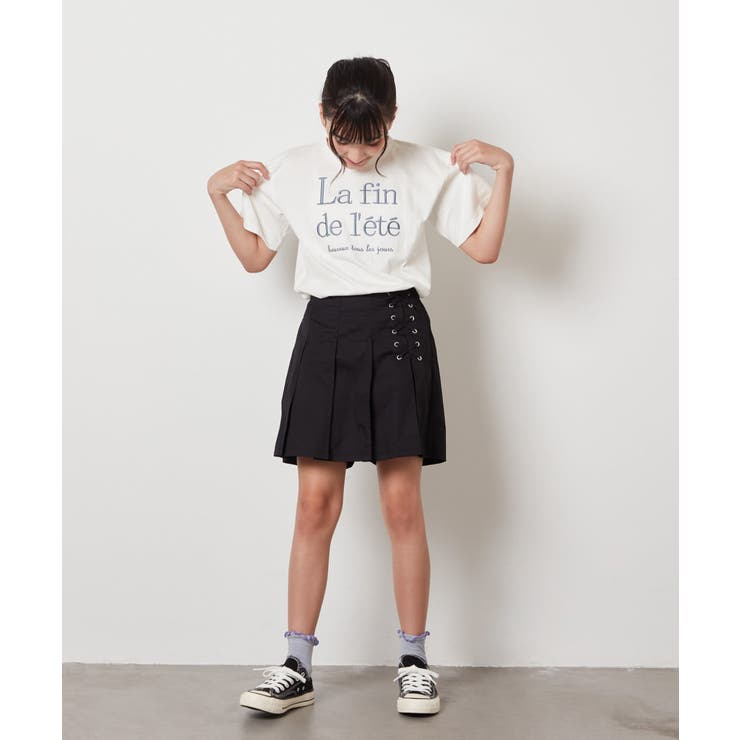 [140-150]【接触冷感】ロゴ刺繍ゆるTシャツ | a.v.v【KIDS】 | 詳細画像12 