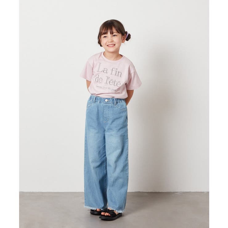 [140-150]【接触冷感】ロゴ刺繍ゆるTシャツ | a.v.v【KIDS】 | 詳細画像24 