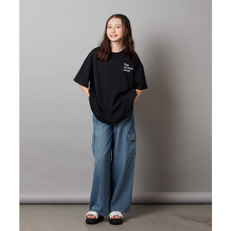 【ジュニア】[160]スプレーアート風オーバーＴシャツ | a.v.v【KIDS】 | 詳細画像14 