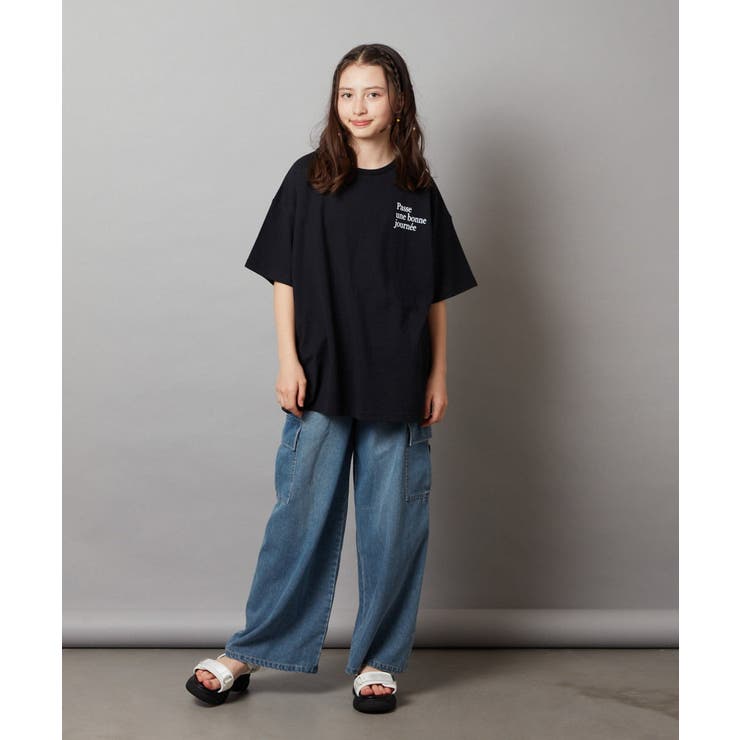 【ジュニア】[160]スプレーアート風オーバーＴシャツ | a.v.v【KIDS】 | 詳細画像15 