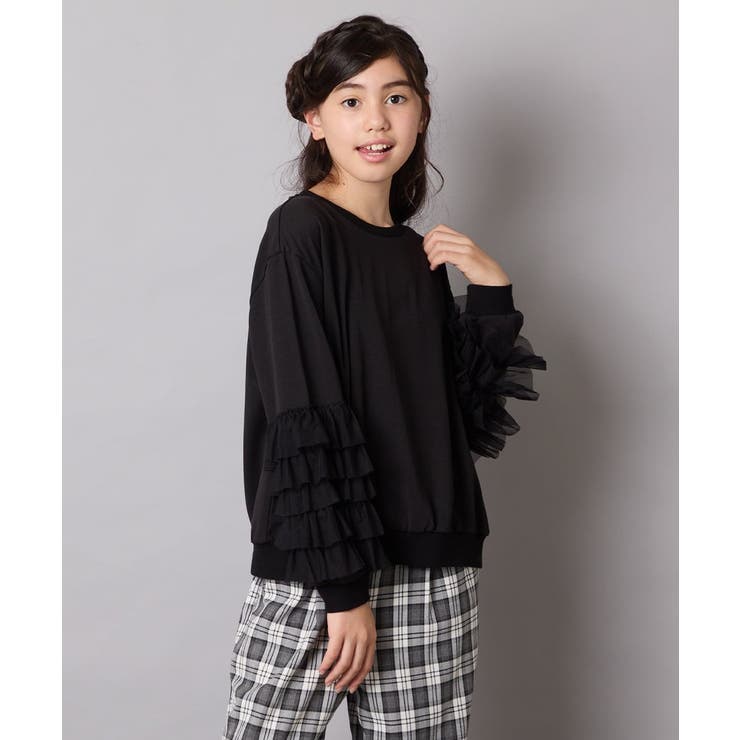 [130-160]チュールスリーブポンチカットソー | a.v.v【KIDS】 | 詳細画像14 