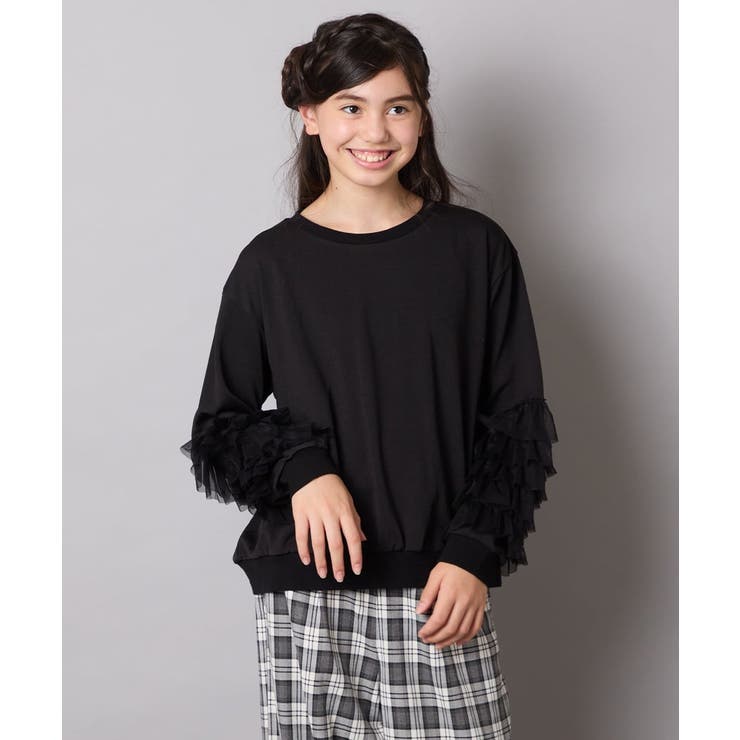 [130-160]チュールスリーブポンチカットソー | a.v.v【KIDS】 | 詳細画像15 