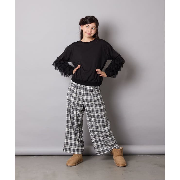 [130-160]チュールスリーブポンチカットソー | a.v.v【KIDS】 | 詳細画像17 