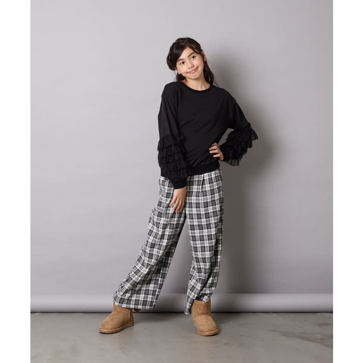 [130-160]チュールスリーブポンチカットソー | a.v.v【KIDS】 | 詳細画像18 