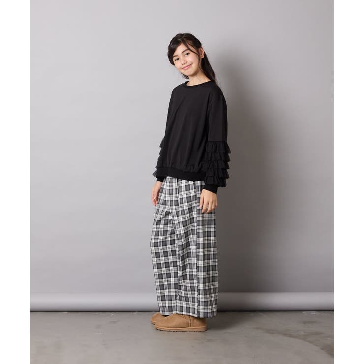 [130-160]チュールスリーブポンチカットソー | a.v.v【KIDS】 | 詳細画像20 