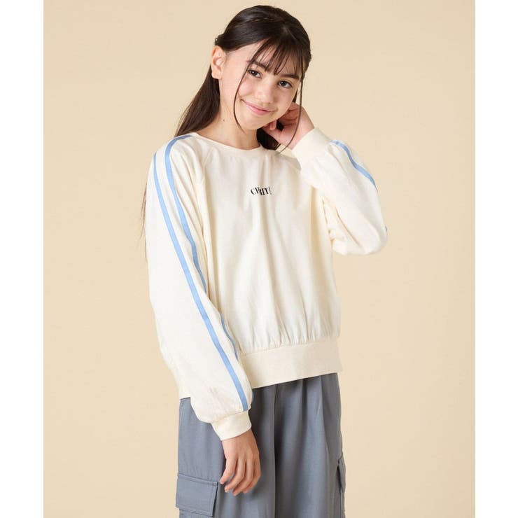 [130-160]配色ラインロンＴ | a.v.v【KIDS】 | 詳細画像1 