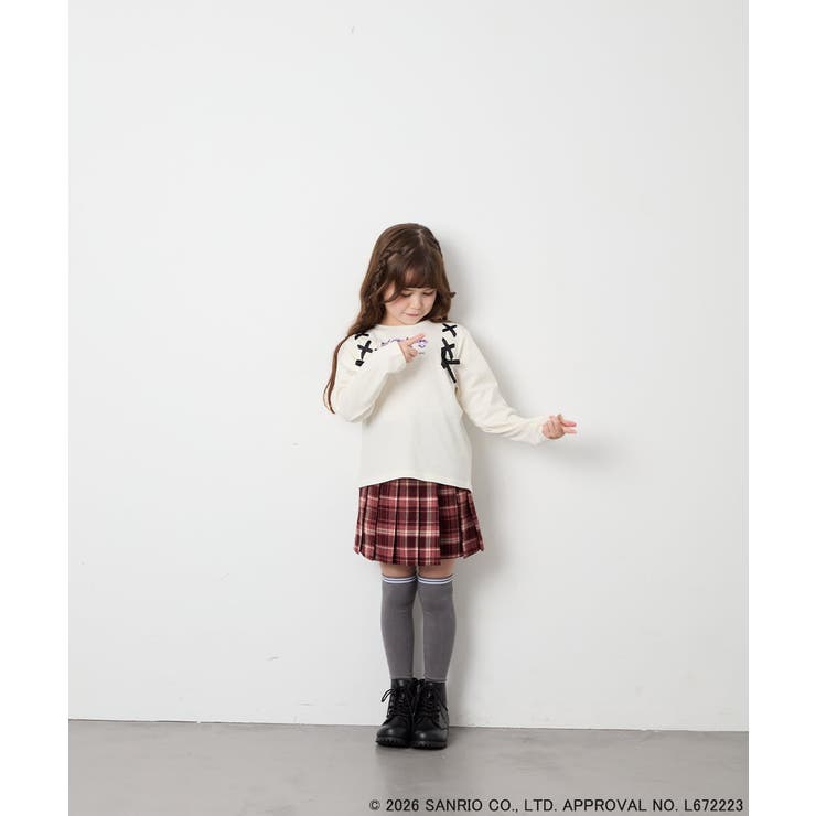 [110-150]【サンリオ/数量限定】クロミレースアップTシャツ | a.v.v【KIDS】 | 詳細画像10 
