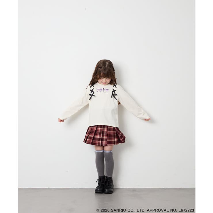 [110-150]【サンリオ/数量限定】クロミレースアップTシャツ | a.v.v【KIDS】 | 詳細画像11 
