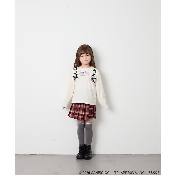 [110-150]【サンリオ/数量限定】クロミレースアップTシャツ | a.v.v【KIDS】 | 詳細画像12 