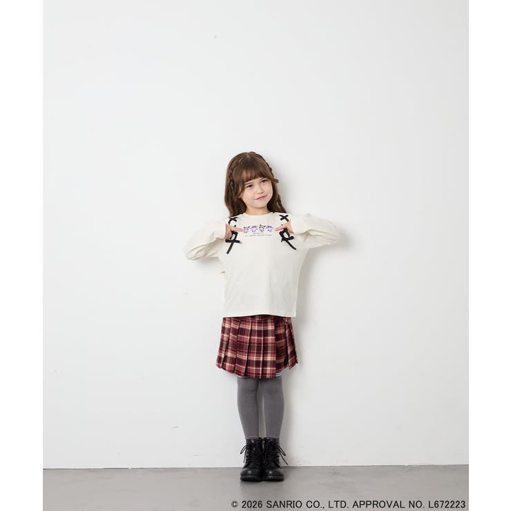 [110-150]【サンリオ/数量限定】クロミレースアップTシャツ | a.v.v【KIDS】 | 詳細画像13 