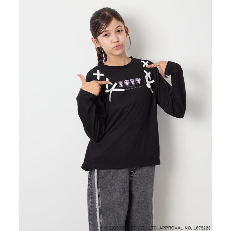 [110-150]【サンリオ/数量限定】クロミレースアップTシャツ | a.v.v【KIDS】 | 詳細画像15 