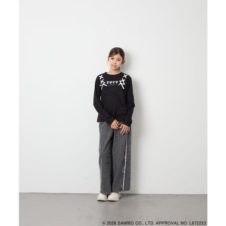 [110-150]【サンリオ/数量限定】クロミレースアップTシャツ | a.v.v【KIDS】 | 詳細画像17 