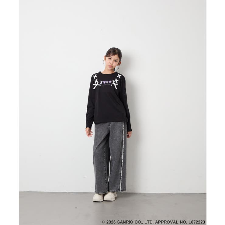 [110-150]【サンリオ/数量限定】クロミレースアップTシャツ | a.v.v【KIDS】 | 詳細画像19 
